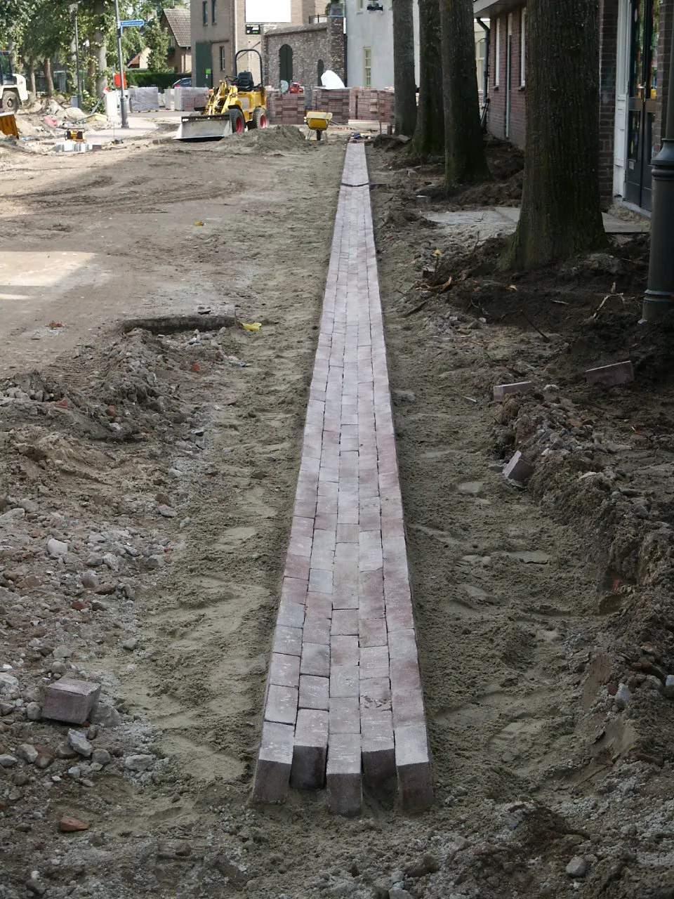 Graafmachine op terrein