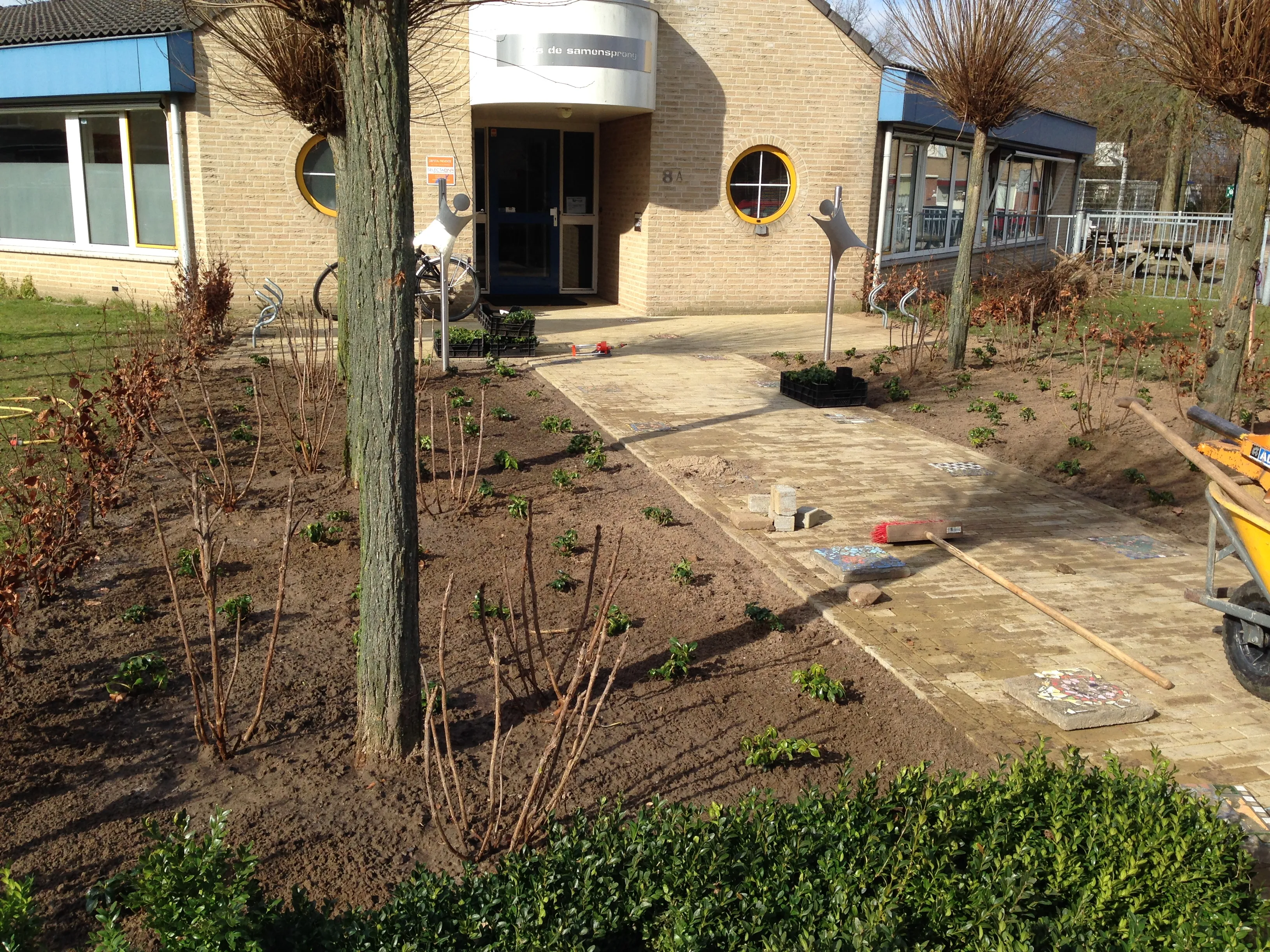 Bouwwerkzaamheden in uitvoering