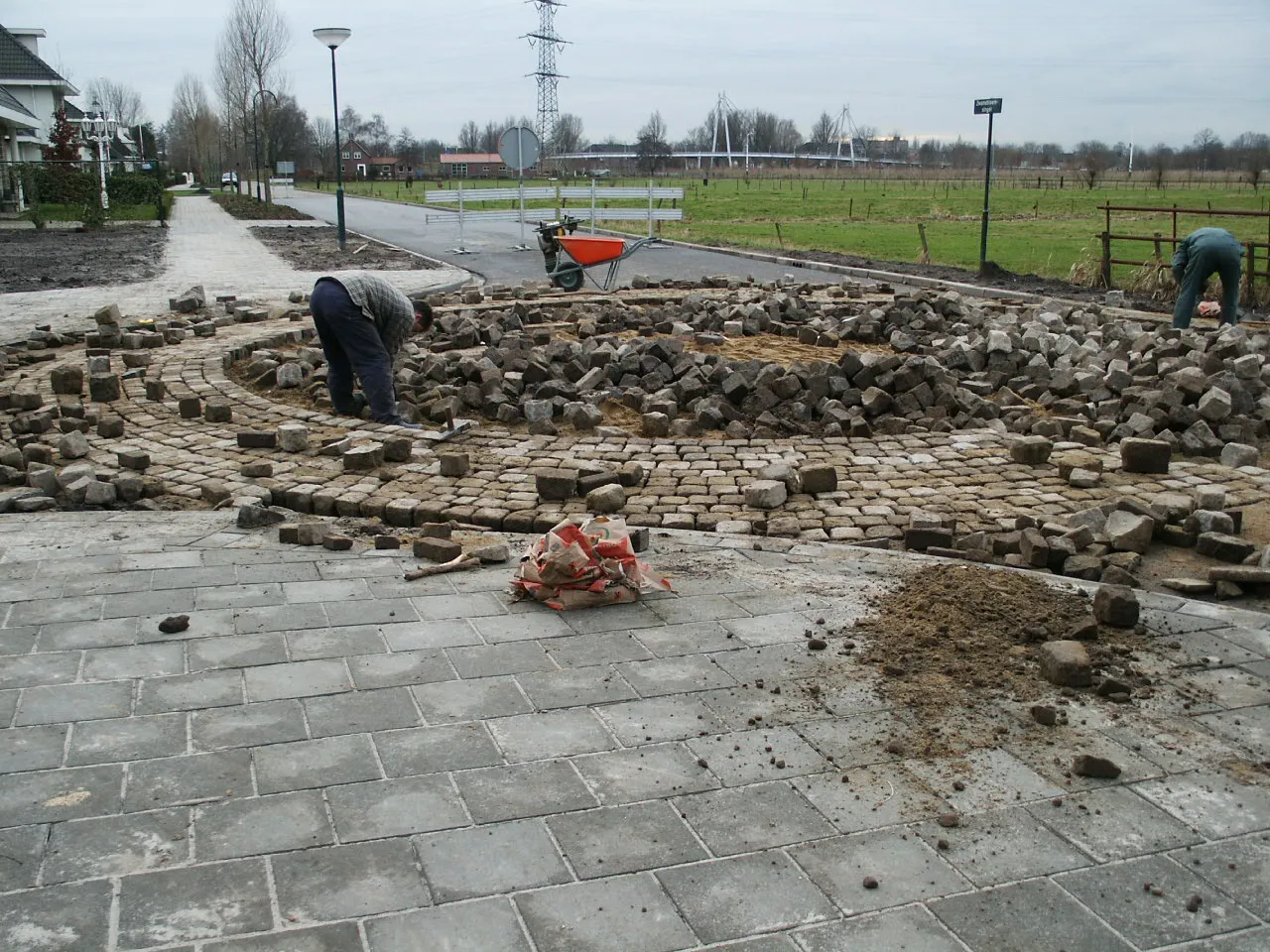 Bouwteam op locatie